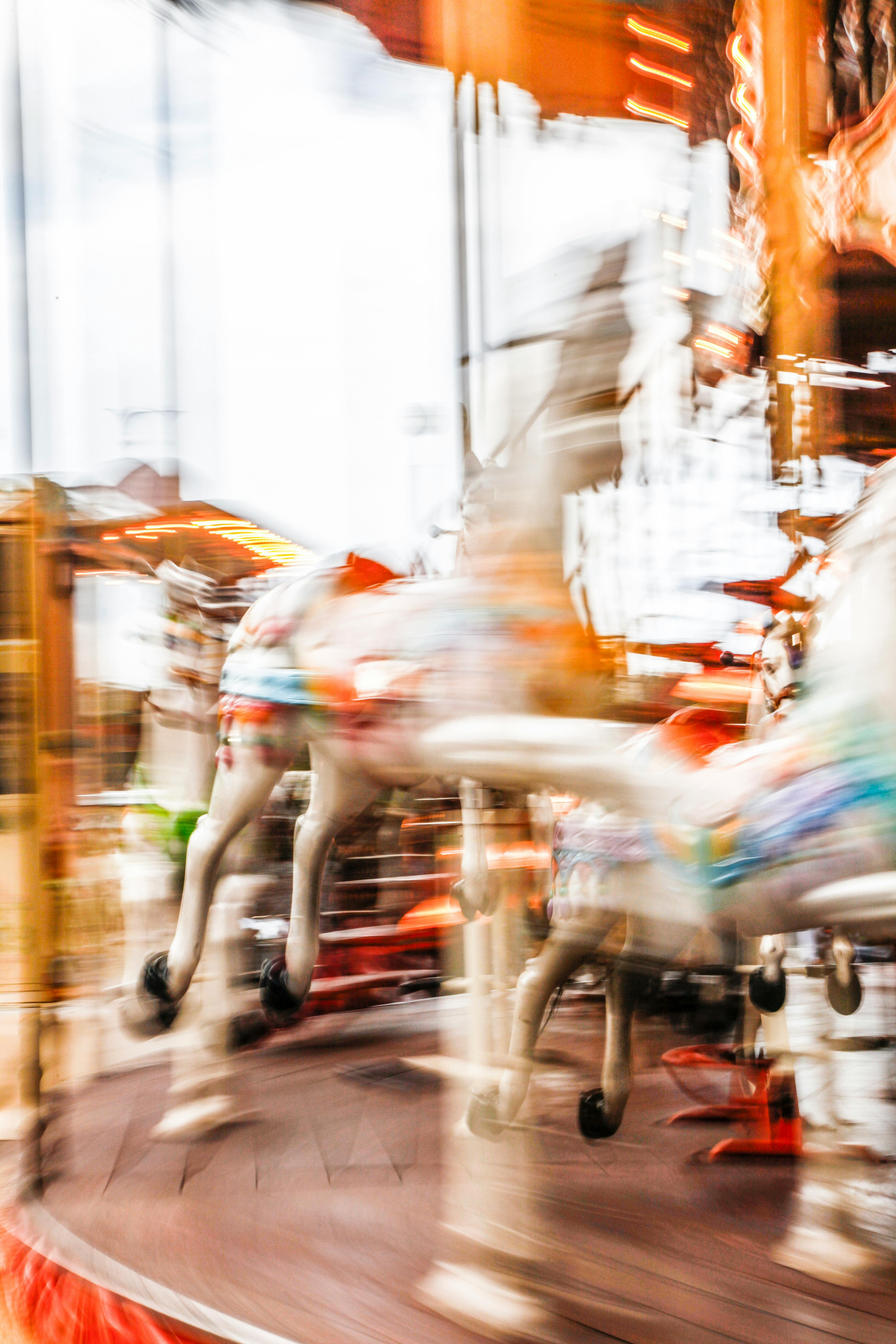 Carousel in motion.